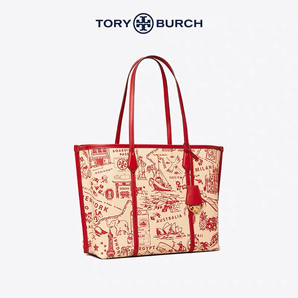 Tory Burch PERRY PRINTED CANVAS TRIPLE-COMPARTMENT TOTE手提包