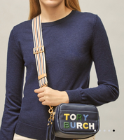 Toryburch  PERRY LOGO字母饰女款小号羊皮相机包