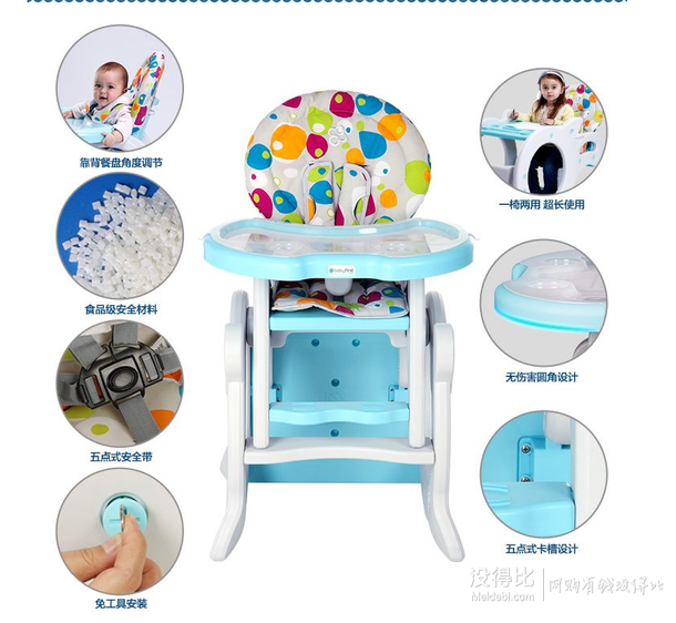 BabyFirst 寶貝第一 QQ·咪 多功能兒童餐椅 403元（雙重優(yōu)惠）