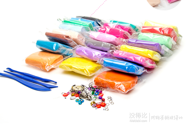 POLYMER CLAY奧宇 超輕粘土24色袋裝送配件 8.8元起包郵