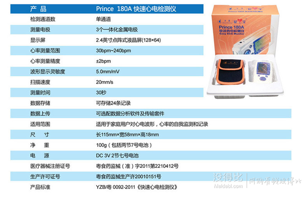 Heal Force 力康 愛(ài)心寶快速心電檢測(cè)儀 Prince 180A