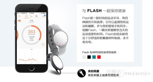 歷史低價！Misfit Flash FOOCZ 運動追蹤器 紅色