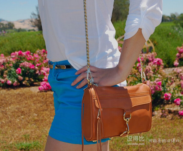 Rebecca Minkoff 瑞貝卡明可弗 Mini Mac 女士真皮斜挎包