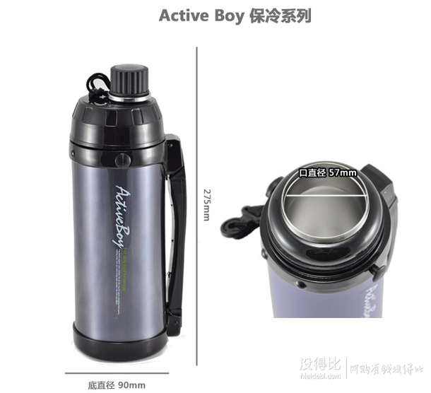 拼單新低！TAFUCO 泰福高 F-2587 螺紋杯系列運動保冷杯1L 折19.9元（39.9，滿199-100）