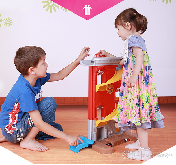 little tikes 小泰克  消防站大冒險 益智慣性玩具622830M