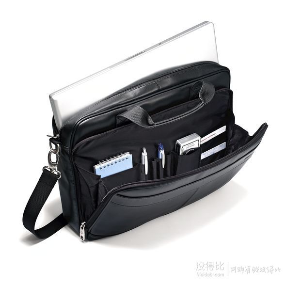 Samsonite 新秀麗 真皮男士公文包