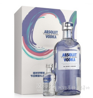 限華北！Absolut Vodka 絕對伏特加 原味 700ml酒伴禮盒（15年款）折59元（109，滿199-100）