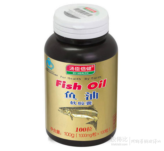 湯臣倍健 魚油軟膠囊 1000mg*100粒 折合44元/瓶(88，買1送1)