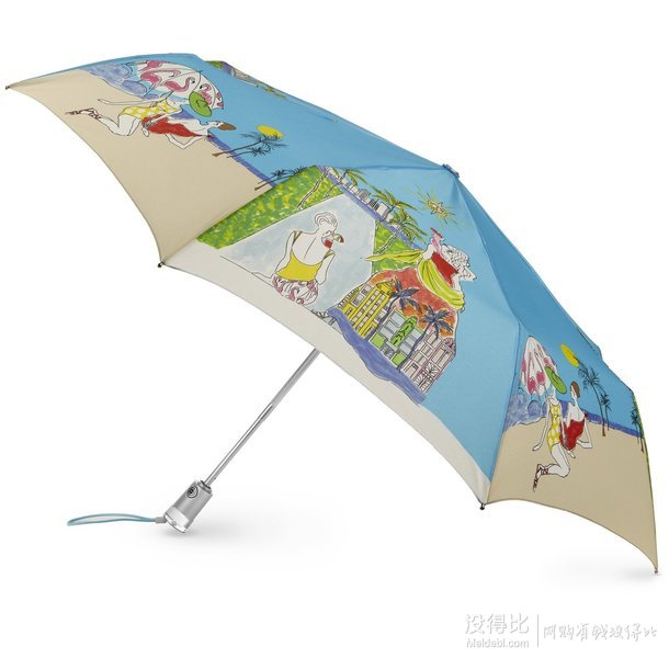 直郵到手83元！Totes 城市風景系列 晴雨傘（一鍵自動、防曬指數UPF50）