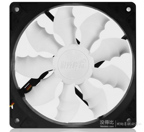 手機端：Game Demon游戲悍將 GD1209-B 12CM機箱風扇 黑框白葉  折4.45元/件（8.9元，買一送一）