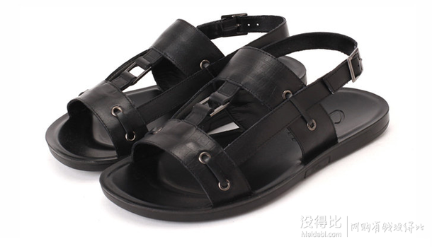 買一贈一！CELE男式 清涼夏日優(yōu)質(zhì)面料搭扣沙灘涼鞋