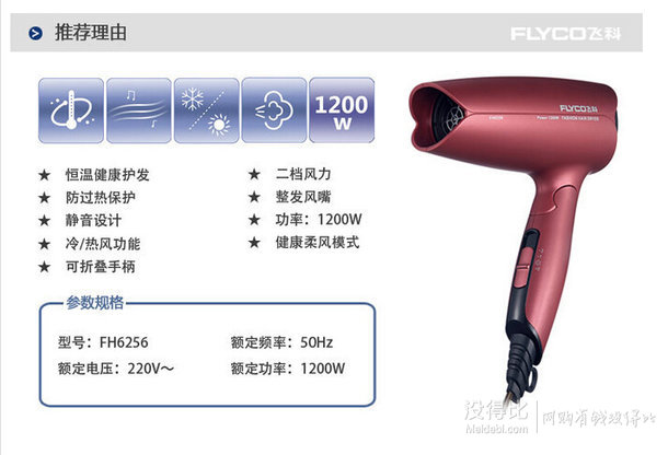 FLYCO 飛科電吹風 FH6256  49元