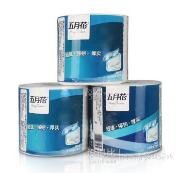 may flower五月花 超值系列 3層有芯卷筒衛(wèi)生紙160g*10卷*8組   89.2元（199.2-100-10）