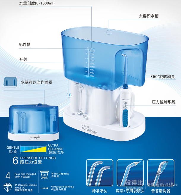 Waterpik 潔碧 WP-70EC標(biāo)準(zhǔn)型水牙線 289元包郵（399，雙重優(yōu)惠）
