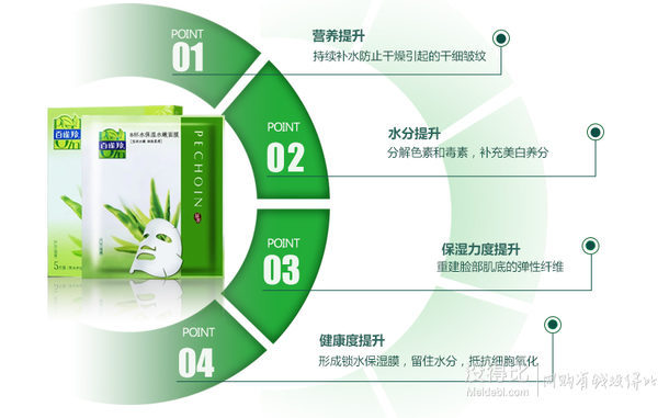 百雀羚 8杯水保濕水嫩面膜22g*5 折9.9元（19.9，滿199-100）