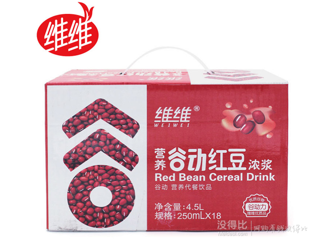 華東：維維   營養(yǎng)谷動紅豆?jié)鉂{250ml*18盒/箱 19.9元