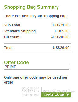 Origins:prime time 滿$25-$10+滿$50贈$10禮品卡