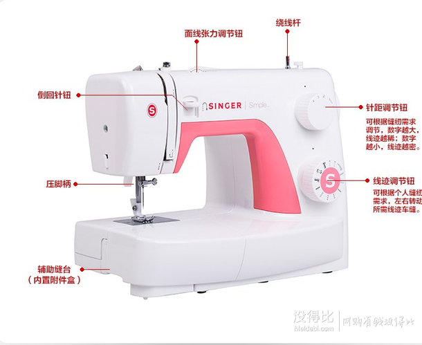 SINGER 勝家 3210 家用電動(dòng)多功能縫紉機(jī) 