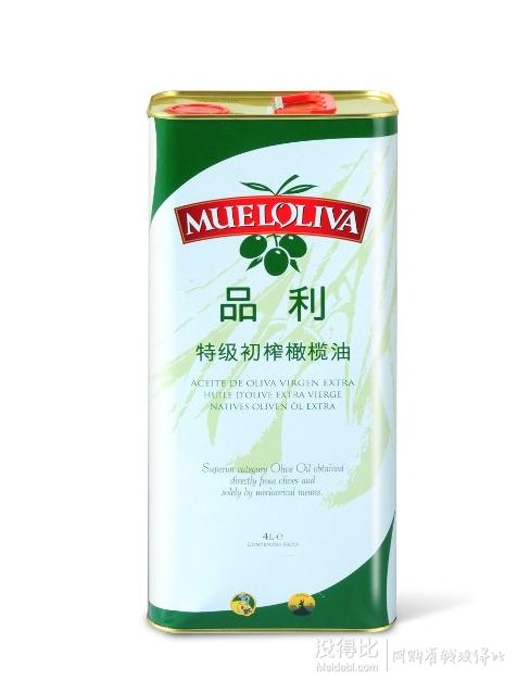 MUELOLIVA品利   特級初榨橄欖油(罐裝)4L(西班牙進(jìn)口)(特賣)