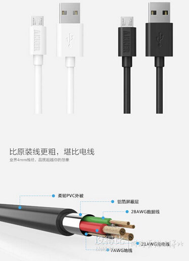 Anker Micro USB數(shù)據(jù)線  0.9米 黑色