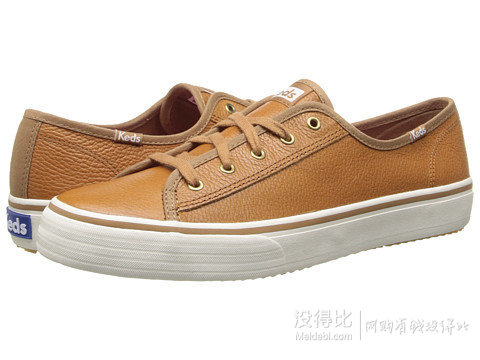 Keds 女款真皮休閑平底鞋