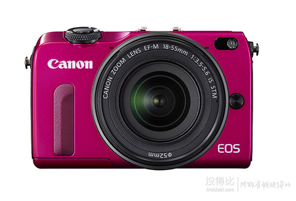 Canon 佳能 EOS M2 微單雙頭套機 粉色（含18-55、22/2鏡頭、90EX燈） 3199元包郵