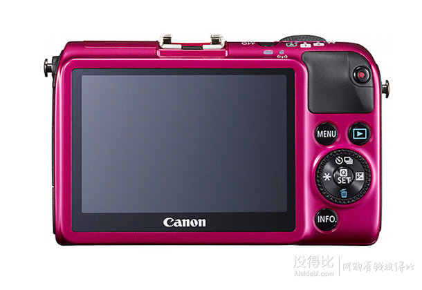 Canon 佳能 EOS M2 微單雙頭套機 粉色（含18-55、22/2鏡頭、90EX燈） 3199元包郵