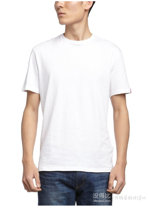 Levi's 李維斯 Pack Tee 兩件裝 男式 短袖T恤 82176-0005 白灰雙色 155.35（下單6.5折）