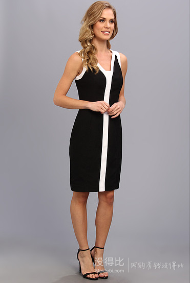 Anne Klein 女士無袖深V連衣裙