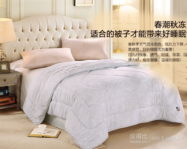 LOVO 羅萊家紡被子 四孔纖維雙人加大春秋被220*240  149元（249-100）