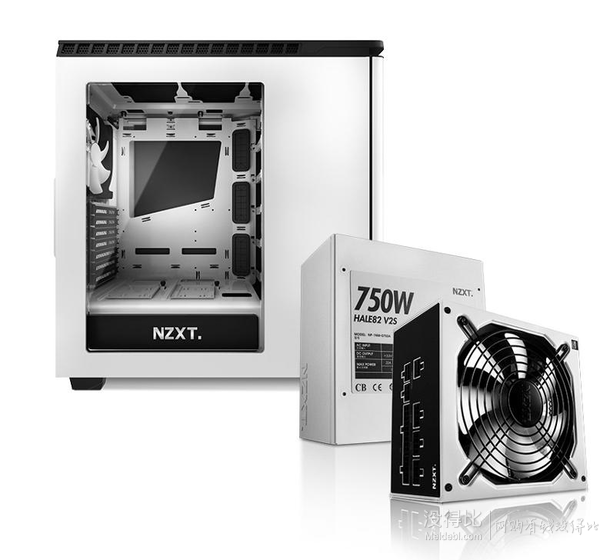 NZXT恩杰    額定750W HALE82 V2S 750W 電源+白色H440卡吧標(biāo)配機(jī)箱（套裝）  