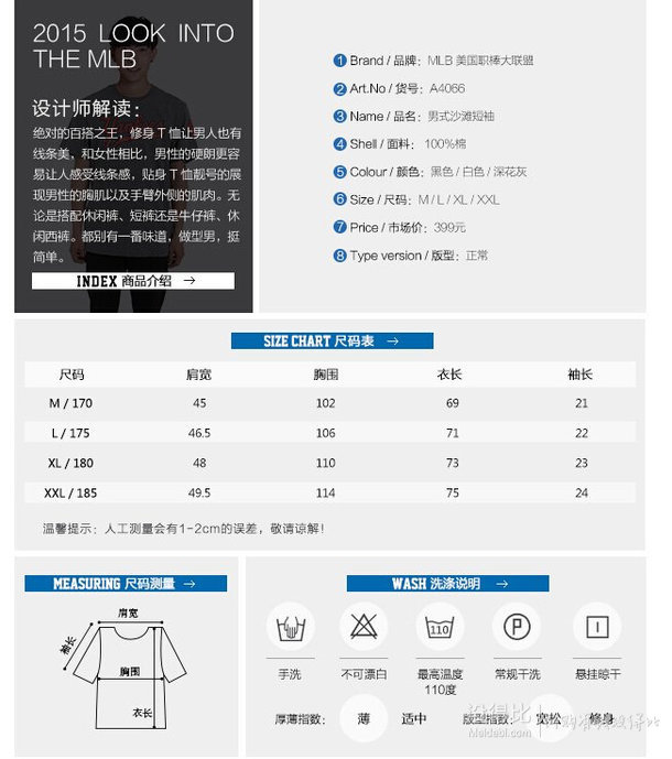 MLB 美職棒 男式 沙灘短袖T恤 A4066 99元包郵（需用碼）