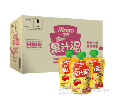 Heinz亨氏樂維滋果汁泥蘋果草莓120g*24（整箱售賣）54.5元（109，下單5折）