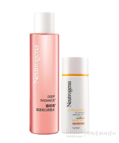 Neutrogena 露得清 輕透亮顏防曬隔離液(桃粉)30ml+晶湛煥白調(diào)理水150ml   99.24元（199-100）