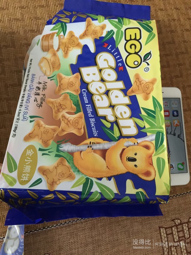 力薦！香脆可口！金小熊牛奶灌心餅180g