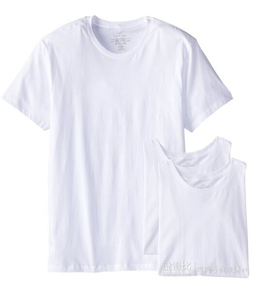Calvin Klein 男士 棉質(zhì)經(jīng)典短袖水手領(lǐng)T恤 3件套  155.78元