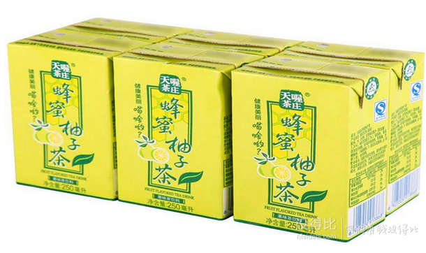 天喔茶莊 蜂蜜柚子茶 250ml*6盒   5.8元（限購(gòu)60件）