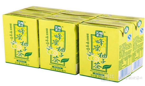 天喔茶莊 蜂蜜柚子茶 250ml*6盒   5.8元（限購60件）