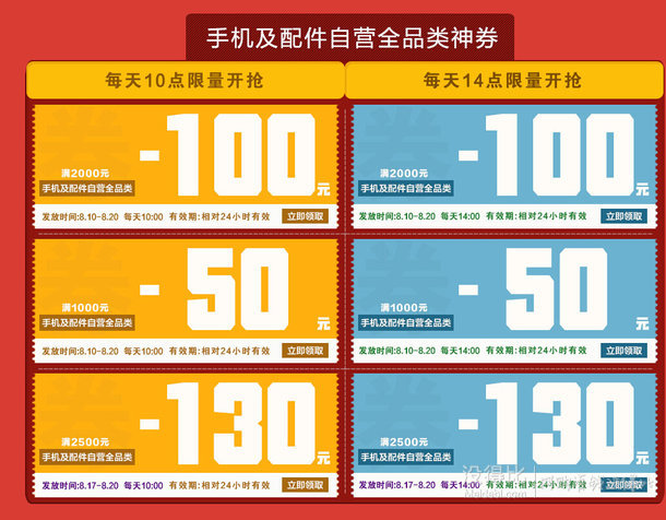 京東商城 818手機(jī)節(jié) 手機(jī)、配件類(lèi)滿減券合集  
