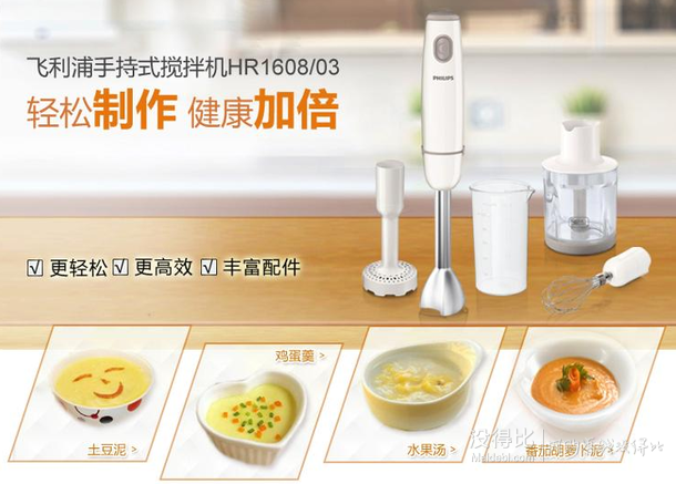 移動端：PHILIPS 飛利浦 Daily系列 HR1608/03 手持式攪拌器  183.9元包郵（203.9-20）