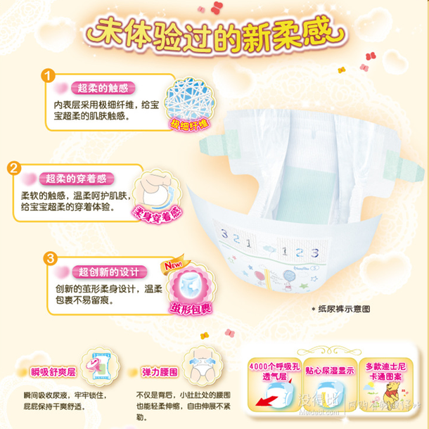 MamyPoko媽咪寶貝 超特級云柔綿抱嬰兒紙尿褲M112片 129.5元(259，買一贈一)