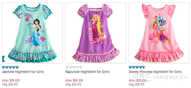 DisneyStore迪士尼：精选儿童睡衣套装大促 低至$10！