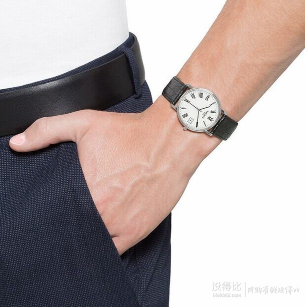 Tissot 天梭 T52142113 T-Classic典藏渴望真皮瑞士男表