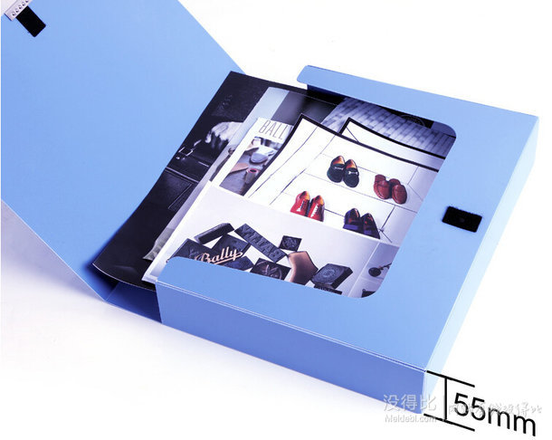 COMIX 齊心 HC-55-10 加厚型粘扣檔案盒 55mm 10個裝 79元
