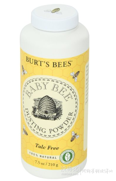 不含滑石粉：Burt's Bees 小蜜蜂  婴儿爽身粉 210g*3瓶