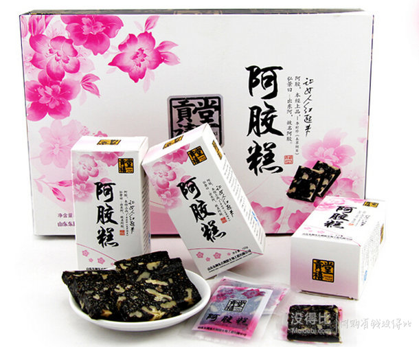 噲噲推薦 山東東阿古法工藝貢禧堂阿膠糕精品禮盒450g  74.25元（99元，4件75折）