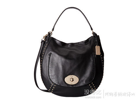 COACH 蔻馳 女士真皮柳釘單肩包 