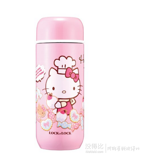 LOCK 樂(lè)扣樂(lè)扣 HELLO KITTY系列料理師不銹鋼保溫杯190ml HKT324P粉色 94.5包郵（189，下單5折）
