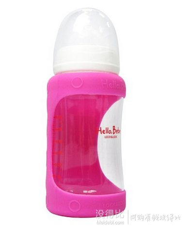 Lock樂(lè)扣樂(lè)扣 Hello Bebe 哈樂(lè)哈樂(lè) 寬口徑耐熱玻璃奶瓶240ml   74.5包郵（149，下單5折）