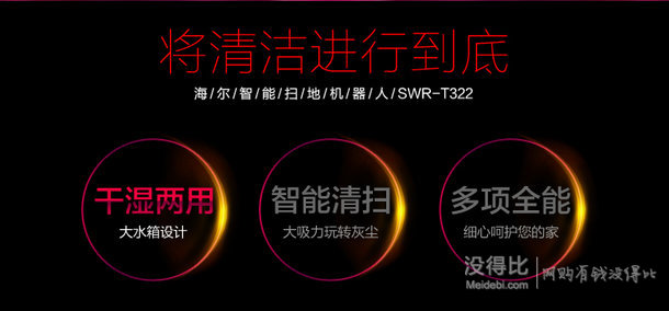  Haier海爾 SWR-T322（紅色）全自動充電家用吸塵器  899元